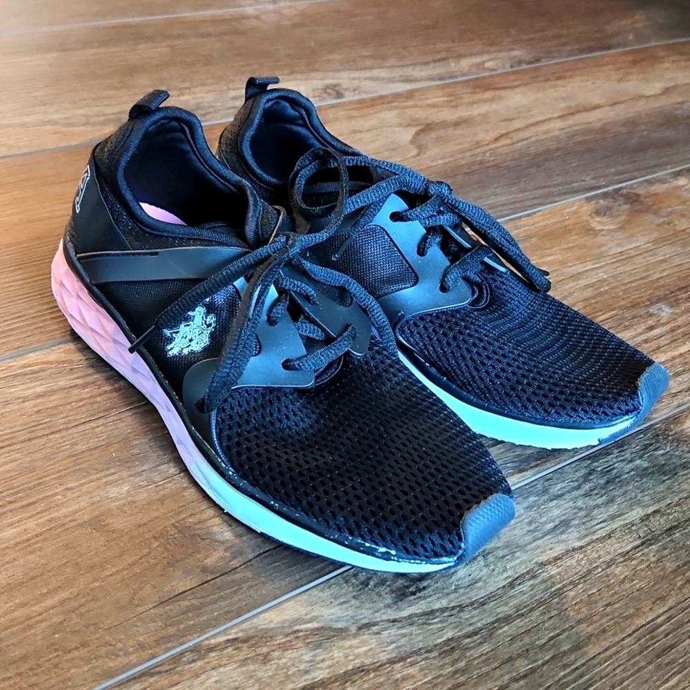 Black Sneakers with Rainbow Soles